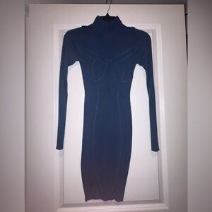 Elegant Blue Women's Dress
